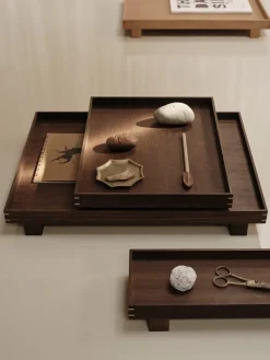 Bon wooden tray small, Smoked oak