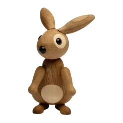 Bonnie rabbit decoration 12.5 cm, Oak