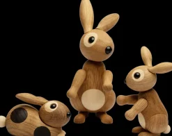 Bonnie rabbit decoration 12.5 cm, Oak