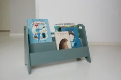 Book holder bookshelf for children, Olive green