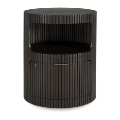 Boomerang drawer unit, Dark brown mahogany, Ø45 cm