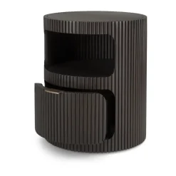 Boomerang drawer unit, Dark brown mahogany, Ø45 cm