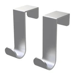 Bosign simple J-hook 2-pack, Brushed steel