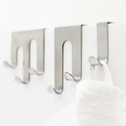 Bosign simple J-hook 2-pack, Brushed steel