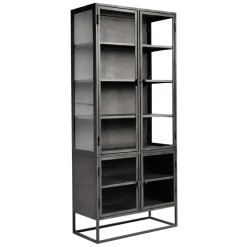 Boston high cabinet 200 cm, Black
