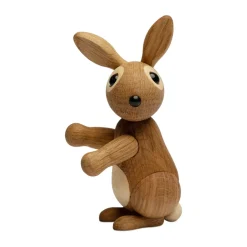 Bounce rabbit decoration 9.5 cm, Oak