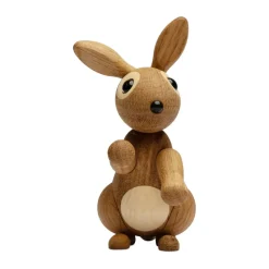 Bounce rabbit decoration 9.5 cm, Oak