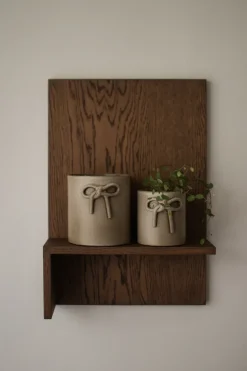 Bow pot Ø11 cm, Beige