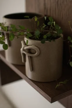 Bow pot Ø11 cm, Beige