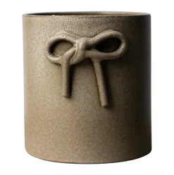 Bow pot Ø14 cm, Beige