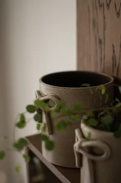 Bow pot Ø14 cm, Beige
