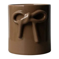 Bow pot Ø11 cm, Shiny nougat