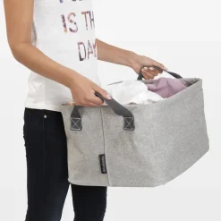 Brabantia foldable laundry basket, grey