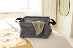 Brabantia laundry basket foldable 35 L, Pepper black