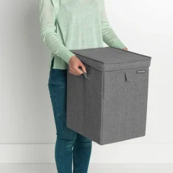 Brabantia stackable laundry basket 35 l., dark grey