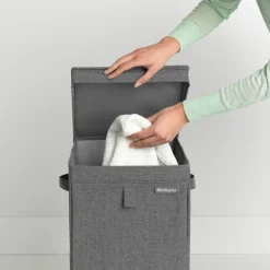 Brabantia stackable laundry basket 35 l., dark grey
