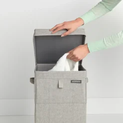 Brabantia stackable laundry basket 35 l., light grey