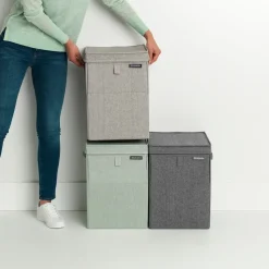 Brabantia stackable laundry basket 35 l., light grey
