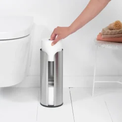 Brabantia toilet paper holder 3 rolls, matte steel