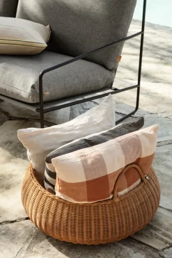 Braided basket - low, Natural