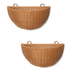 Braided wall basket 2-pack, Natural