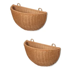 Braided wall basket 2-pack, Natural