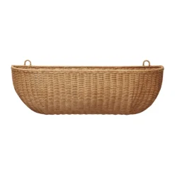 Braided wall pocket wall basket 25x75 cm, Natural