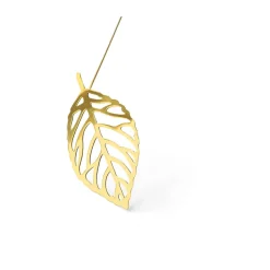Brass leaves decoration 2-pack, Wood