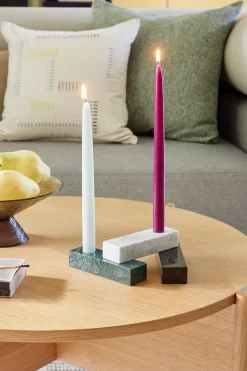 Brick candle holder, White
