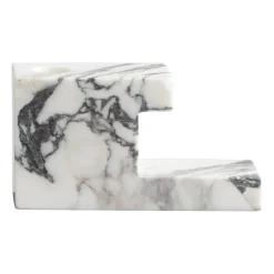 Brick low candle holder 7.5x14 cm, Calacatta