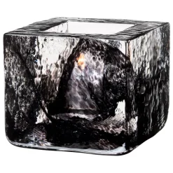 Brick votive, black