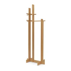 Bridge Clothes Stand clothes hanger, Oiled Oak