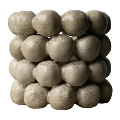 Bright candleholder Ø17 cm, Beige