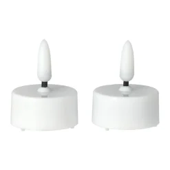 Bright LED tealight Ø3.8 cm 2-pack, White