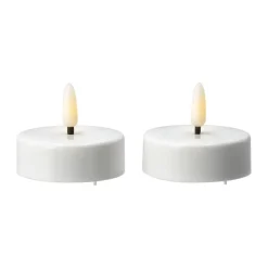 Bright LED tealight Ø5.8 cm 2-pack, White