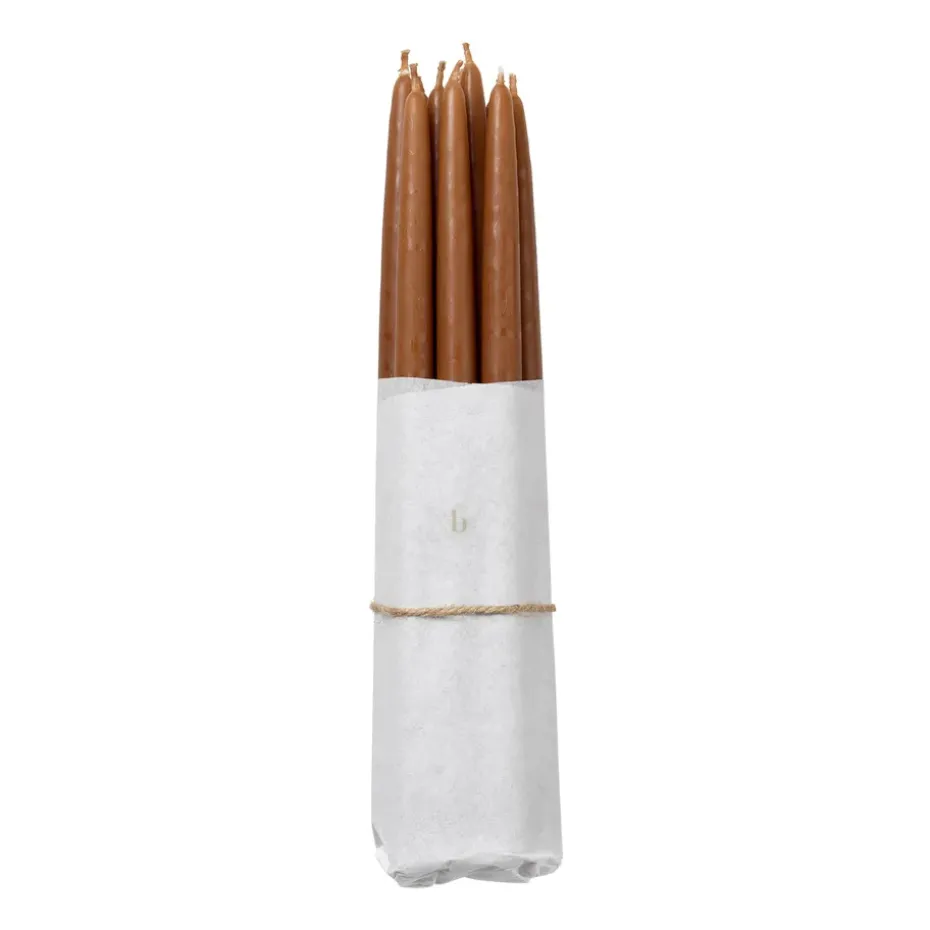 Broste Copenhagen dipped antique candles 10-pack, Mocca