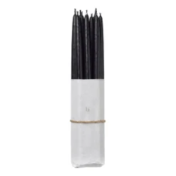 Broste Copenhagen dipped antique candles 10-pack, Simply black