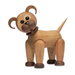 Buddy Dog decoration 20.5 cm, Oak