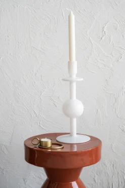 Bulb candle sticks 30 cm, White