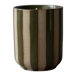 Burn scented candle 60 h, Stripe green