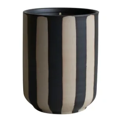 Burn scented candle 60 h, Stripe black
