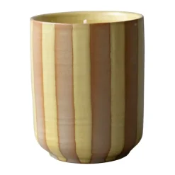 Burn scented candle 60 h, Stripe yellow