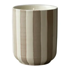 Burn scented candle 60 h, Stripe cream