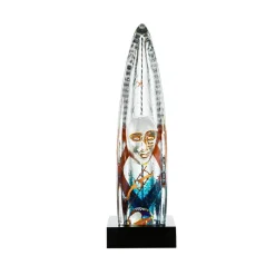 BV Vertical Journey lass sculpture, clear