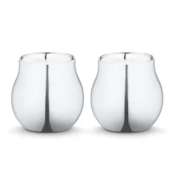 Cafu tealight holder 2-pack, stainless steel