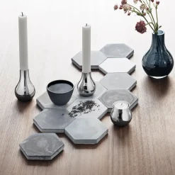 Cafu tealight holder 2-pack, stainless steel