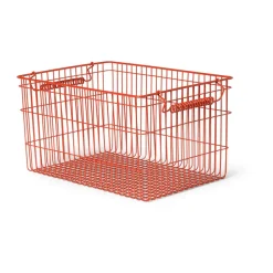 Cala stackable basket 2-pack, Poppy red
