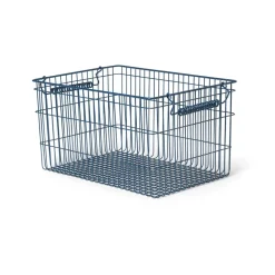 Cala stackable basket 2-pack, Dark blue