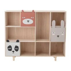 Calle bookshelf 89.5x107 cm 3 drawers, Nature