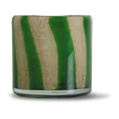 Calore lantern-vase M Ø15 cm, Green-beige